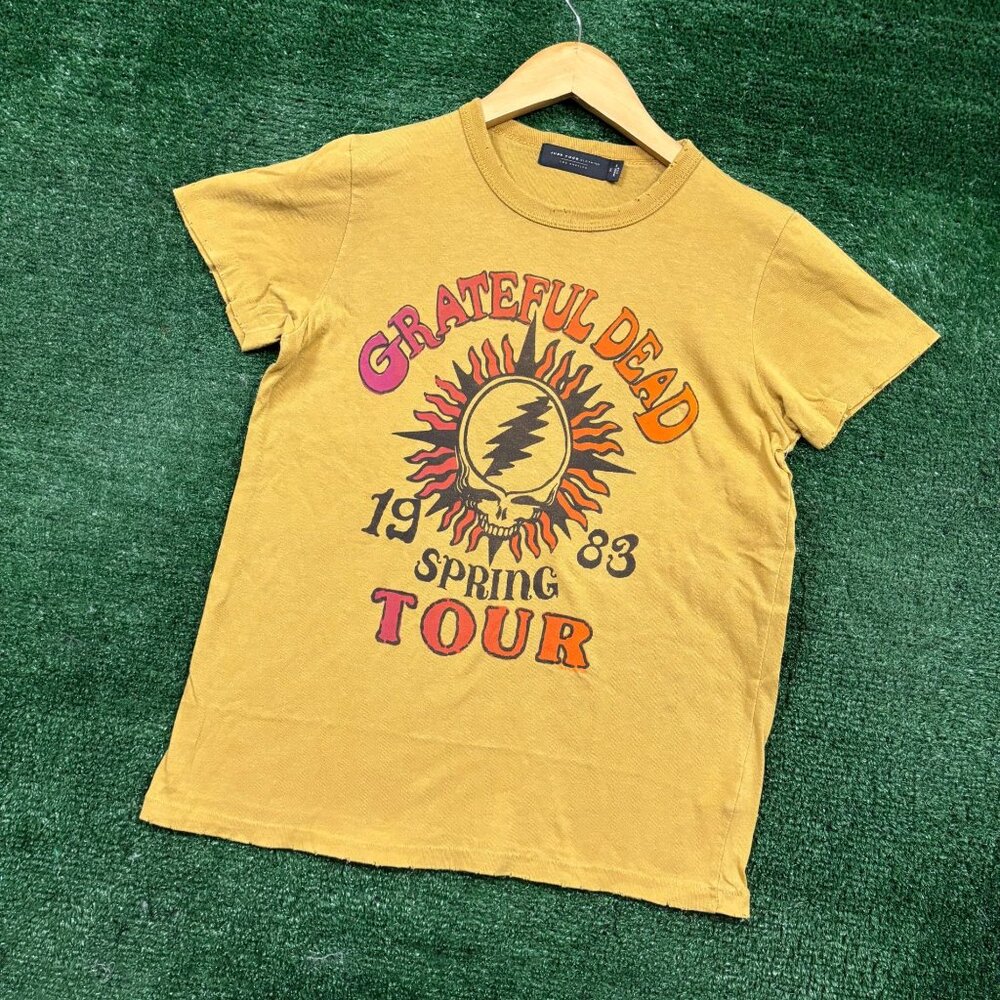 Grateful Dead 1983 Spring Tour yellow T-Shirt Size Medium - Picture 3 of 4